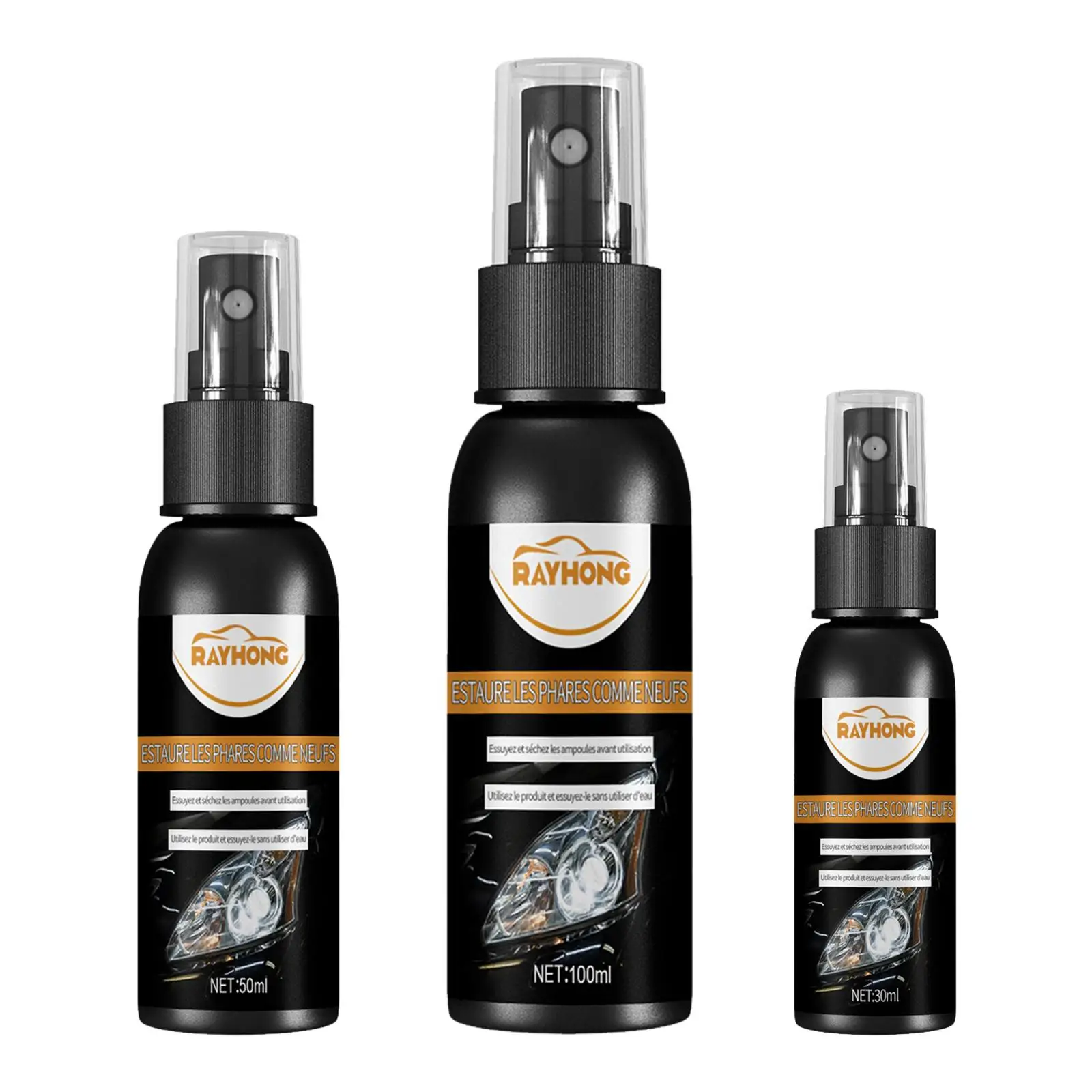 Headlight scratch repair spray, headlight cleaner for repairing